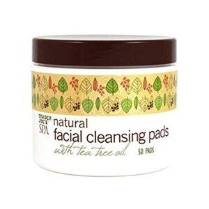Trader Joe's Spa Natural Facial Cleansing Pads with Tea Tree Oil 50 Pads NEW  Gi